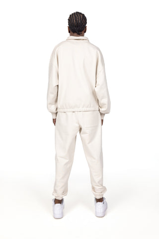 Vintage Ivory Boxy Quarter Zip Set